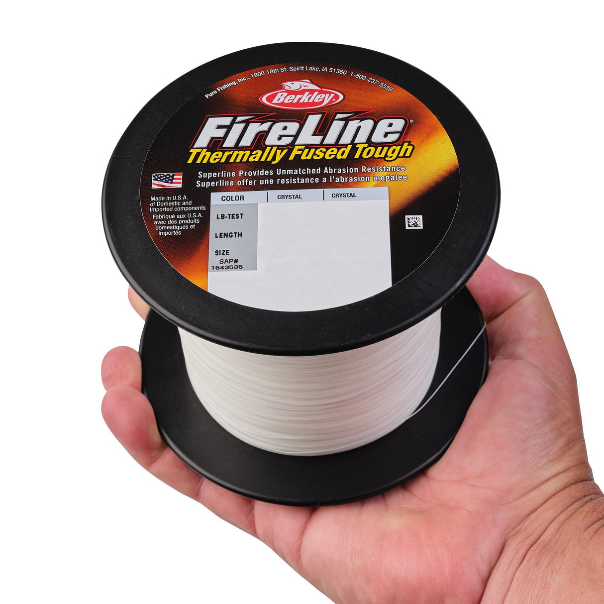 Berkley FireLine Braid Small Bulk Spools- Crystal