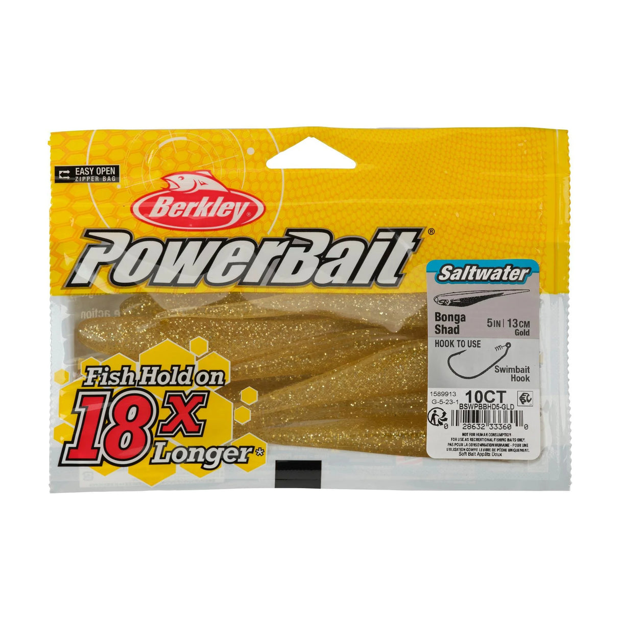 BERKLEY PowerBait Saltwater Bonga Shad 5 in