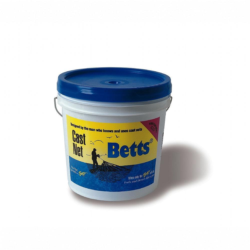 Betts Mullet Cast Net, Mono 7' 1" Mesh 1.2Lb Lead per Ft, Bucket