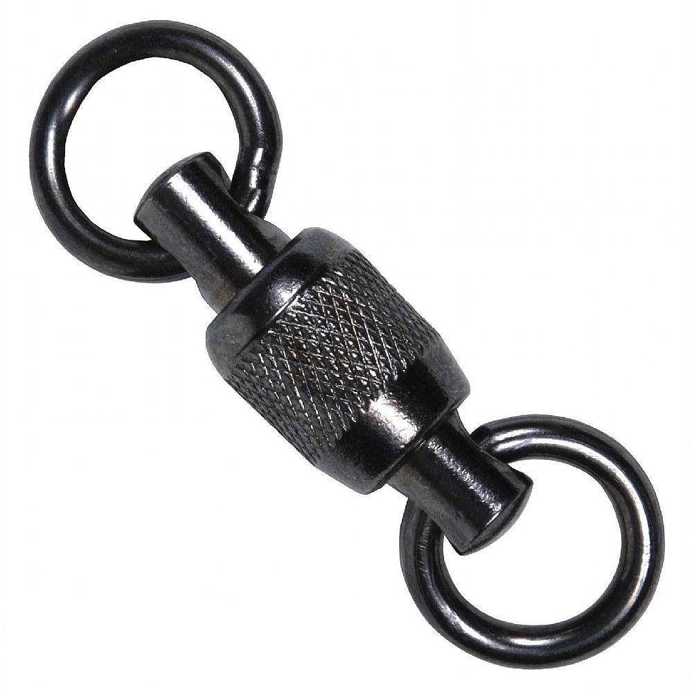 Billfisher KBBS2R-7 Stainless Steel Ball Bearing Swivel Black Knurled 100Pk