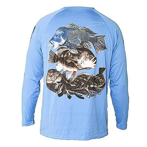 Performance Fishing Shirt Long Sleeve UPF 50+ (Blacktip Shark), M