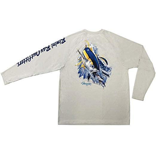 Bimini Bay Outfitters Men&#39;s Hook&#39;M Performance Graphic Long Sleeve Shirt