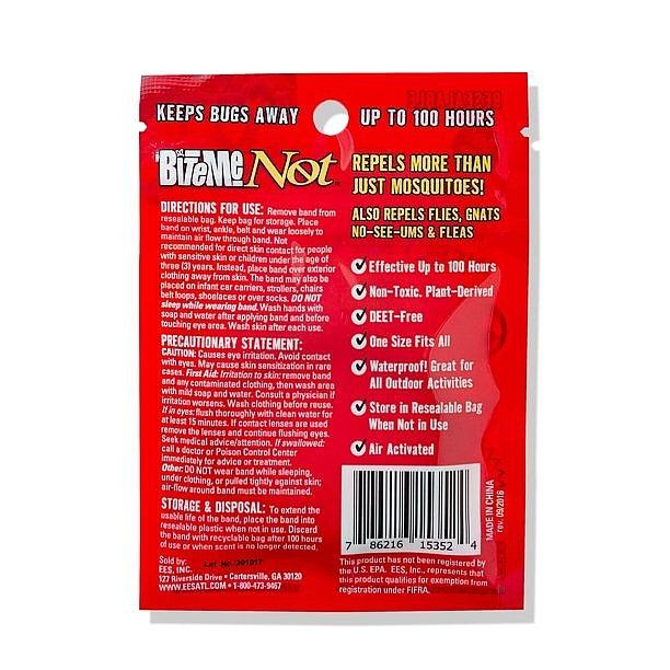Bite Me Not 88201 Insect Repellent Wristband Glow, DEET-Free, Reusable