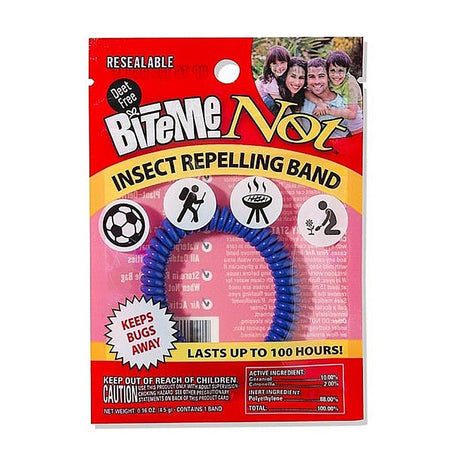 Bite Me Not 88201 Insect Repellent Wristband Glow, DEET-Free, Reusable