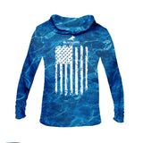 BLACKTIPH Patriotic Performance Distress Hoodie with UPF 50+ Protection