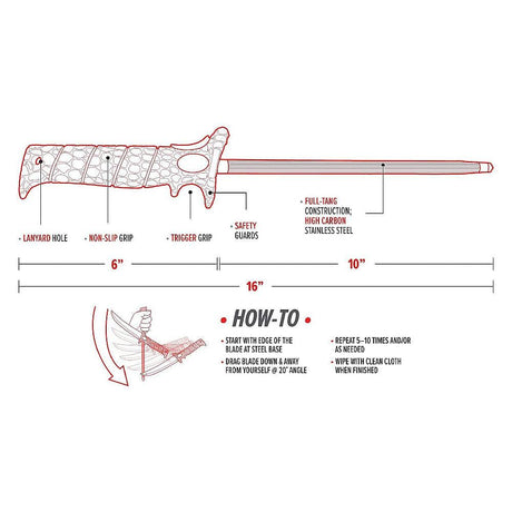 Bubba Blade 10" Sharpening Steel