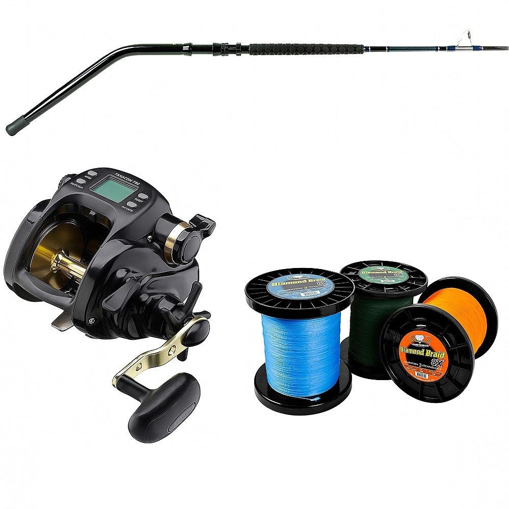 Buy Daiwa Tanacom 750 with Rod and GET FREE BRAID (Momoi Diamond 8X 1200yds in 80 or 100 )