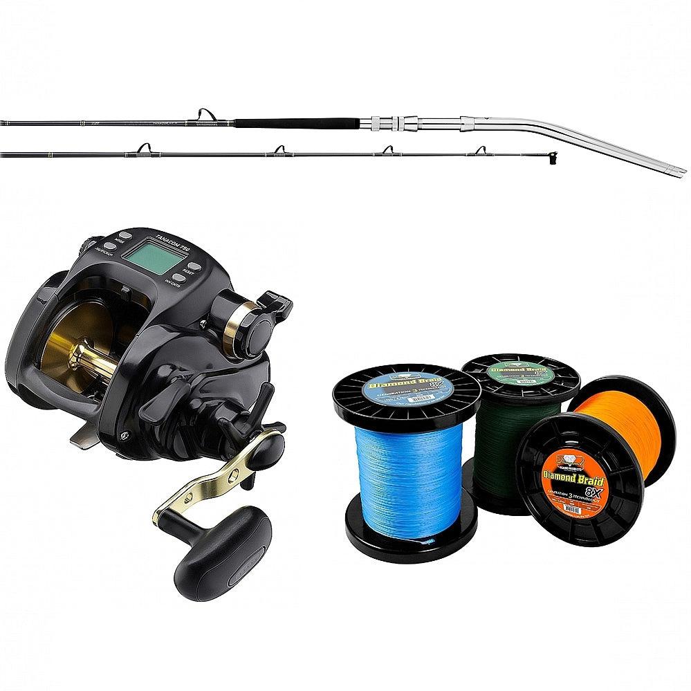 Buy Daiwa Tanacom 750 with Rod and GET FREE BRAID (Momoi Diamond 8X 1200yds in 80 or 100 )