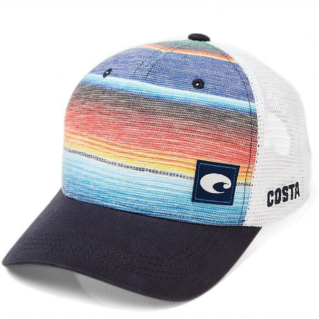 Costa Baja Stripe Trucker Hat - Blue