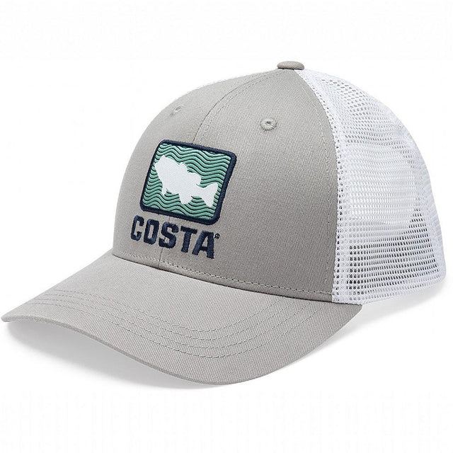 Costa Bass Waves Trucker Hat - Gray