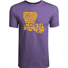 Louisiana Can - Purple T-shirt Short Sleeve