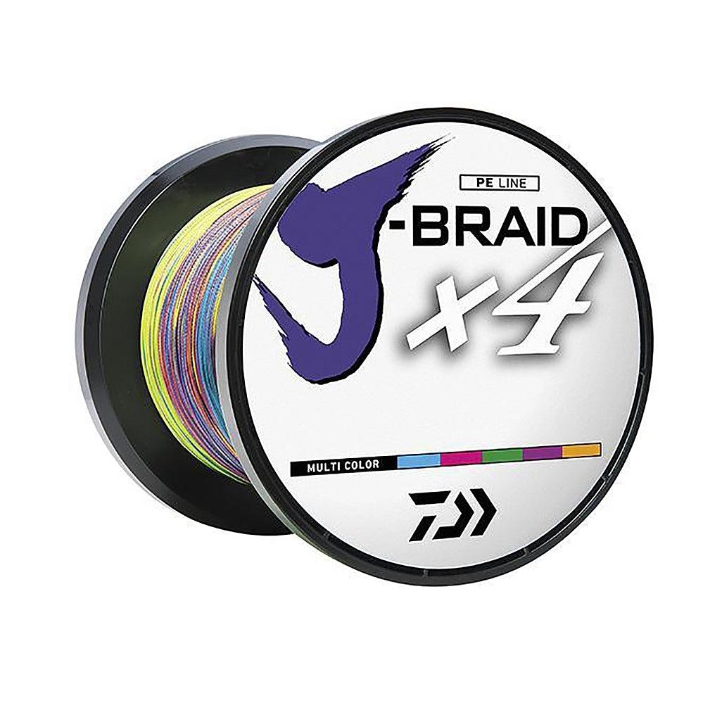 DAIWA J-Braid Braided Line X4 - Multi Color 3300yds