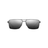 MAUI JIM Piha Sunglasses Shiny Gunmetal with Black | Dual Mirror Silver to Black