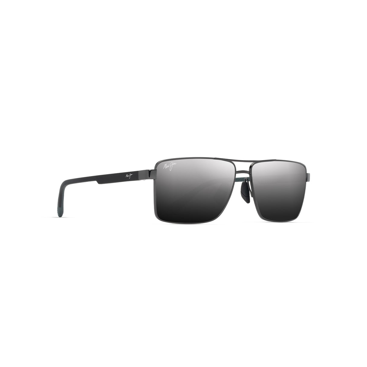 MAUI JIM Piha Sunglasses Shiny Gunmetal with Black | Dual Mirror Silver to Black