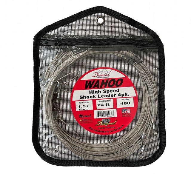 Diamond Wahoo High Speed Shock Leader 4PK SS Cable 480#