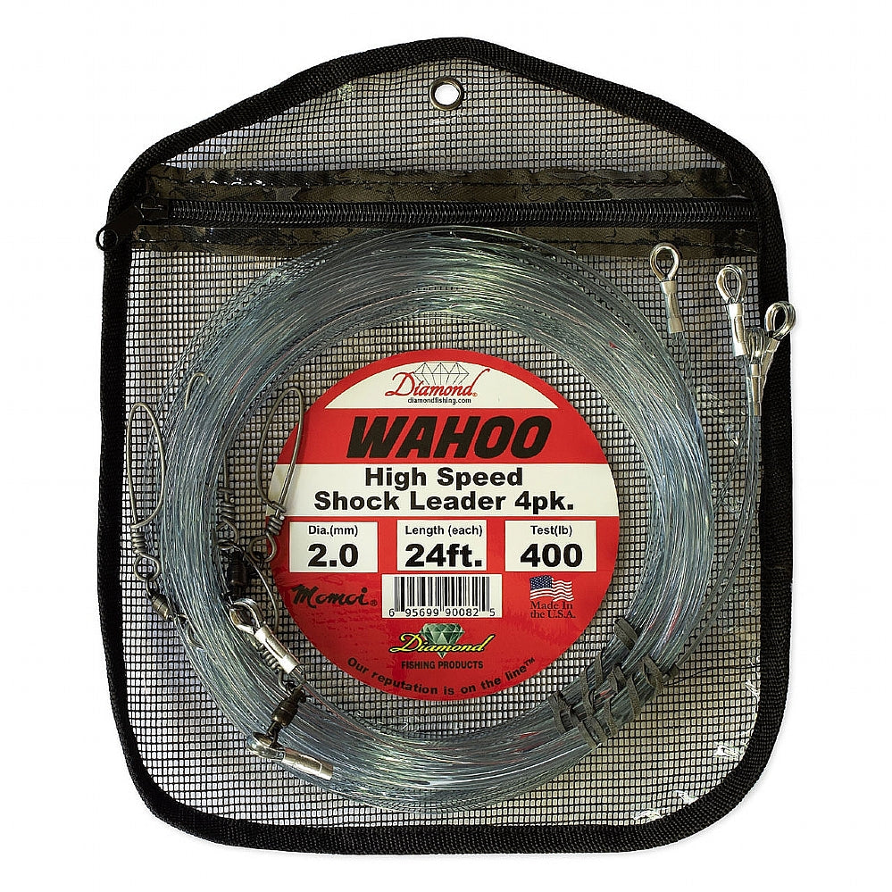 Diamond Wahoo High Speed Shock Leader 4PK Smoke Blue 400#