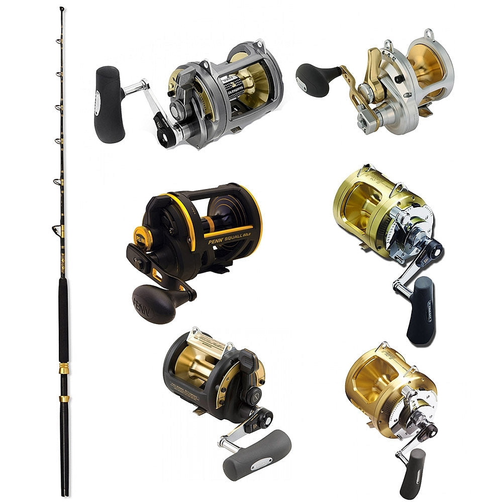 ECA 50-100 6' Slick Butt CHAOS Gold With Reels Conventional & Trolling Combo