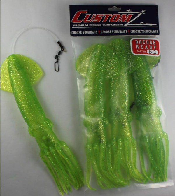 Fish Razr Dredge Ready Rigged Squid 12" from FISH RAZR - CHAOS Fishing