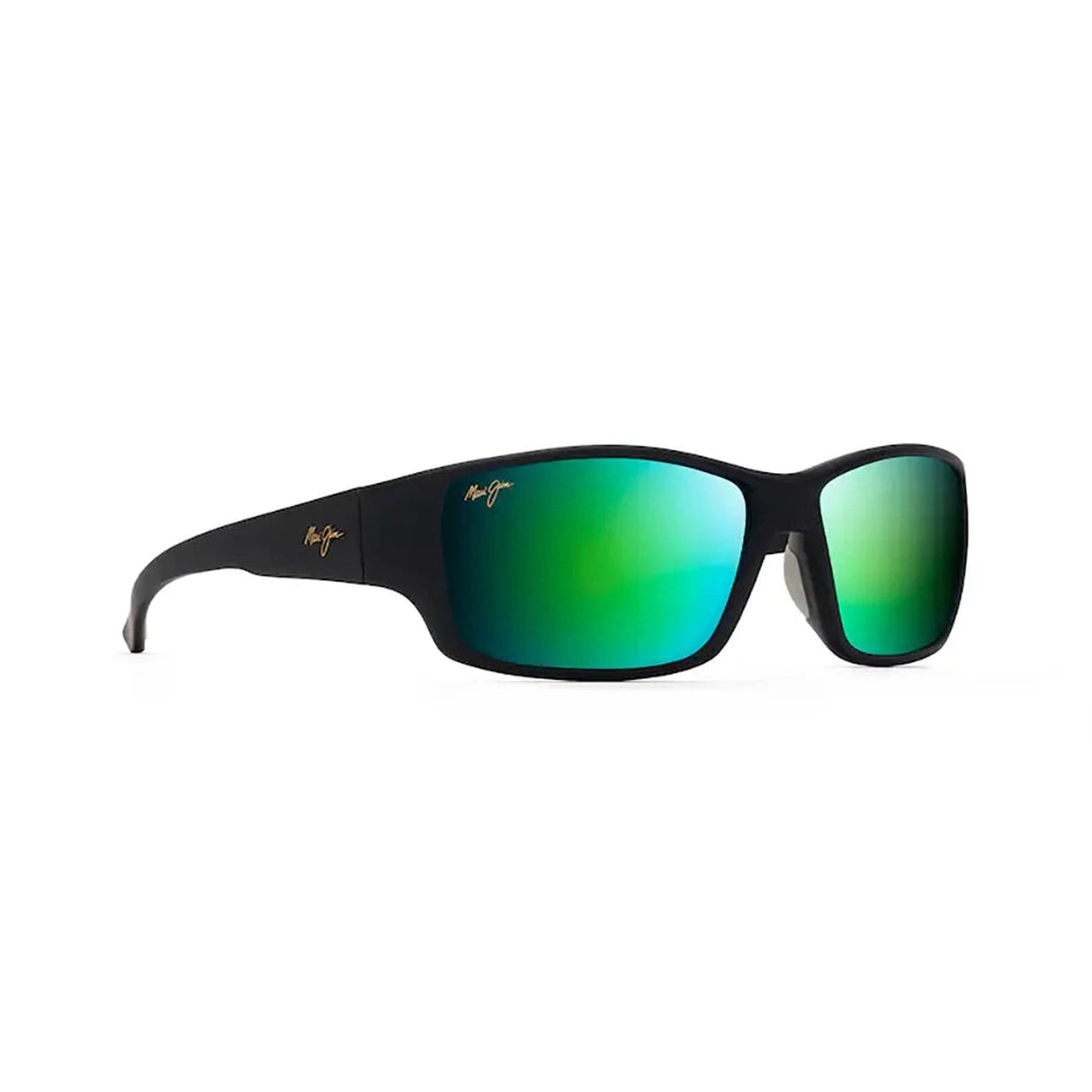 MAUI JIM Local Kine Sunglasses Soft Black with Dark Transparent Green and Light Transparent Grey | MAUIGreen