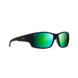 MAUI JIM Local Kine Sunglasses Soft Black with Dark Transparent Green and Light Transparent Grey | MAUIGreen