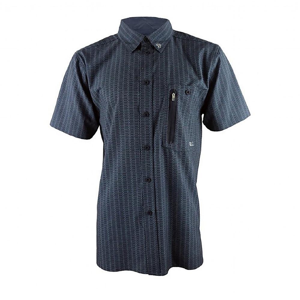 Gillz Men's UPF 30+ Short Sleeve Deep Sea Woven Button Up Shirt