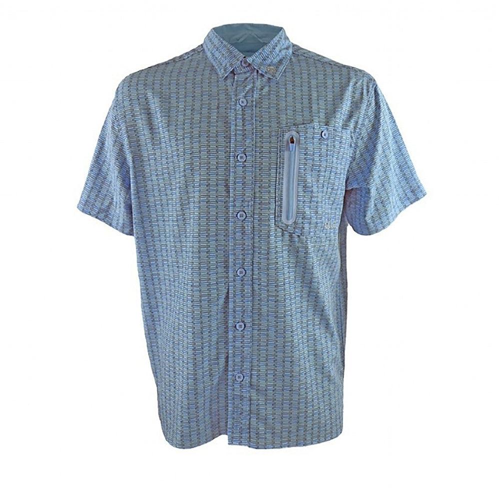 Men's Gillz 2XL Deep Sea Woven Blue Long Sleeve Fishing Shirt