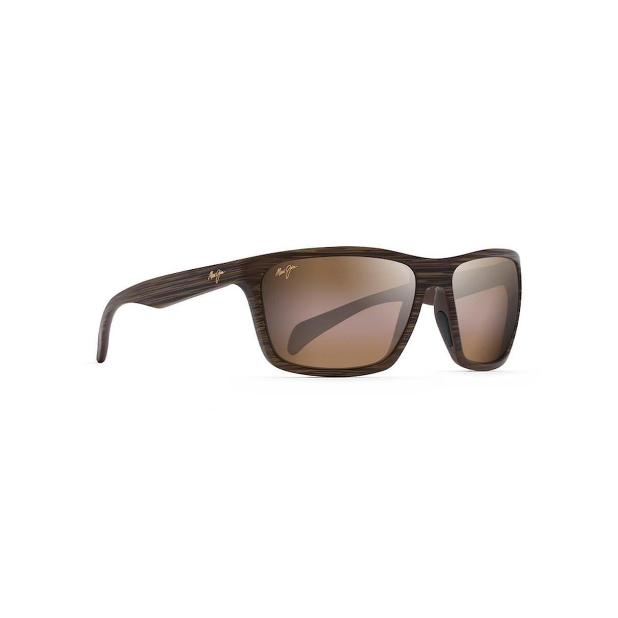 MAUI JIM Makoa Sunglasses Matte Brown Wood Grain | HCL Bronze