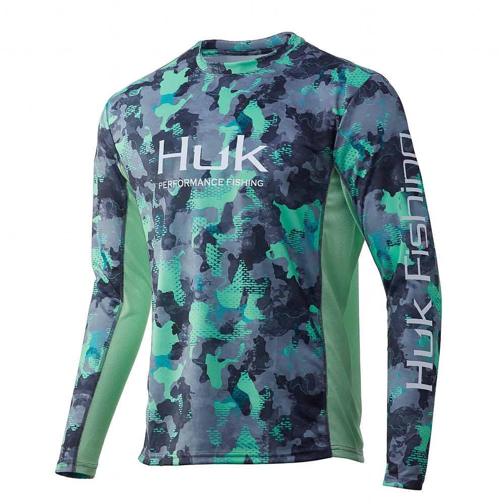Huk Men&s Icon x Camo Fade Current North Drop Medium Long Sleeve Shirt