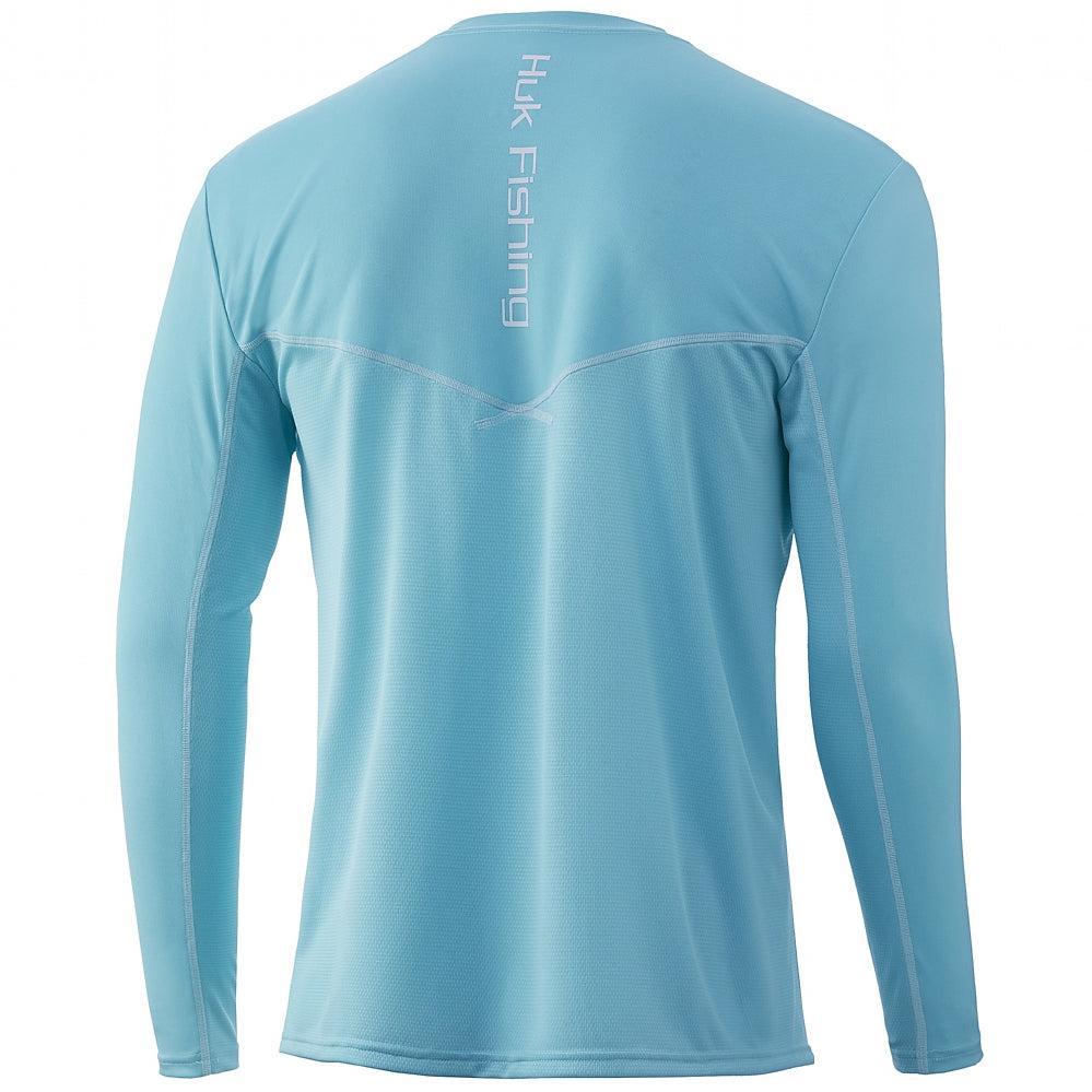 Men's Huk Icon x Solid Long Sleeve Shirt | Performance Fishing Shirts | Overcast Grey / XXL