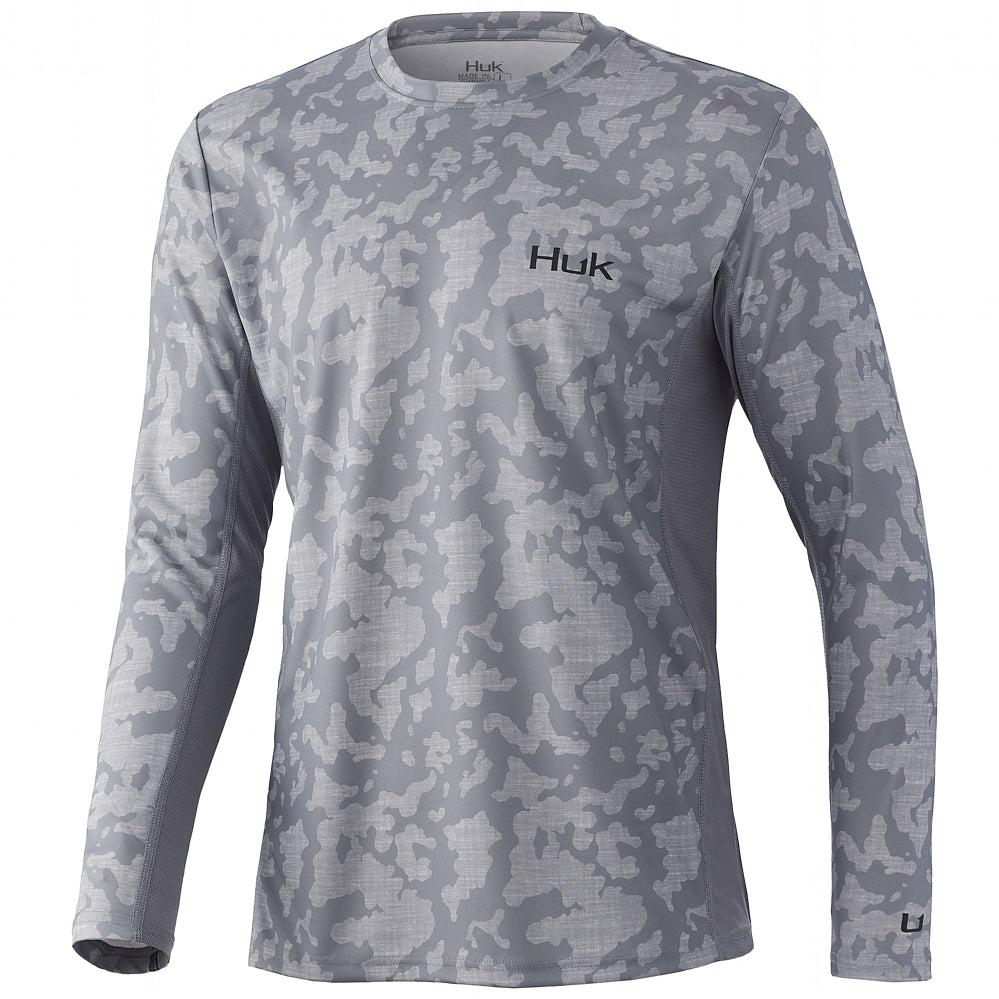 HUK Men's Standard Pursuit Camo Vented Long Sleeve 30 UPF Fishing Shirt,  Running Lakes-Desert Flower (Running Lakes - Desert Flower, XX-Large)