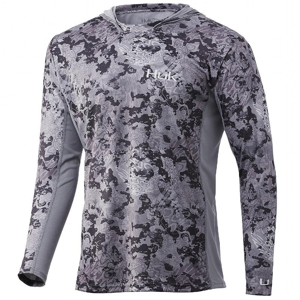 HUK Men's Pursuit Long Sleeve Performance Fishing Shirt, Huk'd Up  Americana-Ice Blue, Large : : Clothing, Shoes & Accessories
