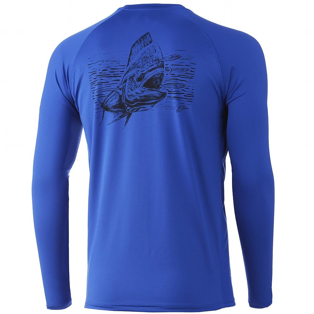 HUK Men's Standard Pursuit Camo Vented Long Sleeve 30 UPF Fishing Shirt,  Running Lakes-Desert Flower (Running Lakes - Desert Flower, XX-Large)