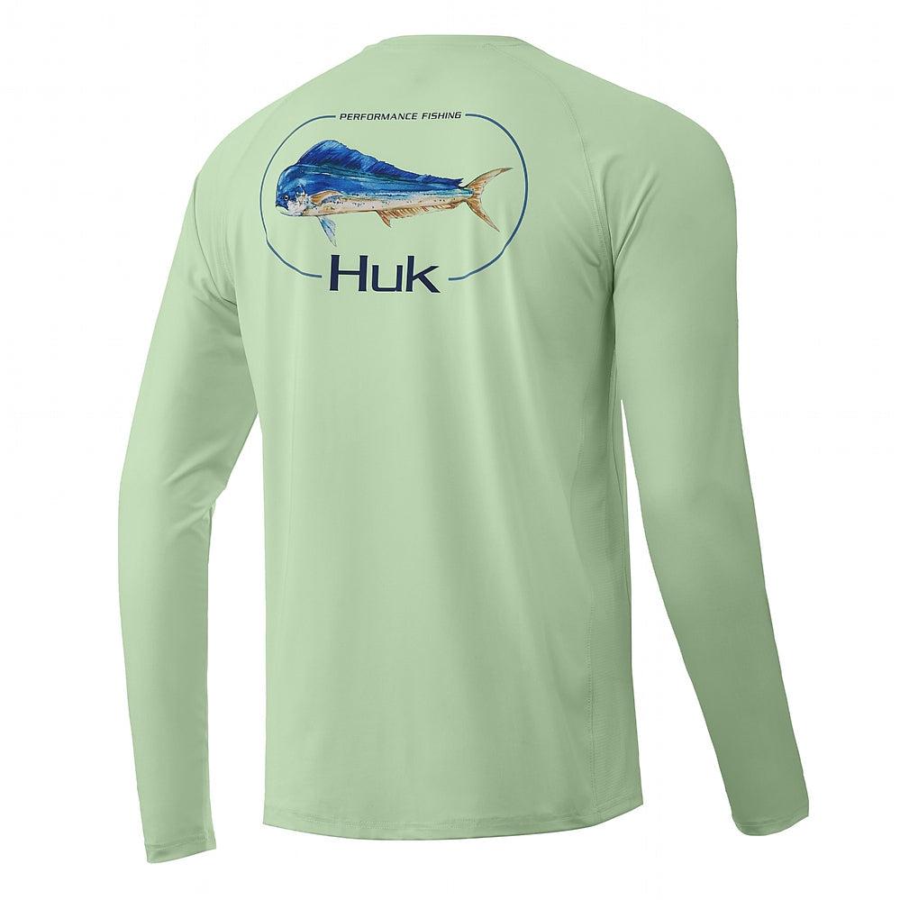 HUK Performance Fishing Shirt Long Sleeve Sun Shirt Fish Youth Size XL NEW