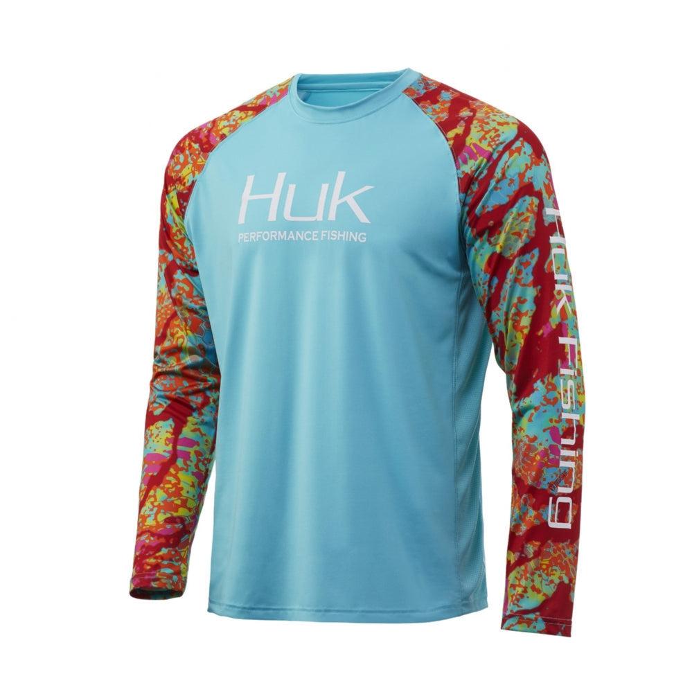 HUK Performance Fishing Shirt Men's Medium Light Blue Long Sleeve - Brand  New