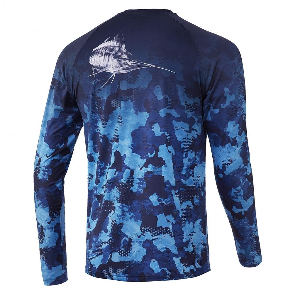 New Huk Performance Fishing Blue Long Sleeved Shirt | XXXL