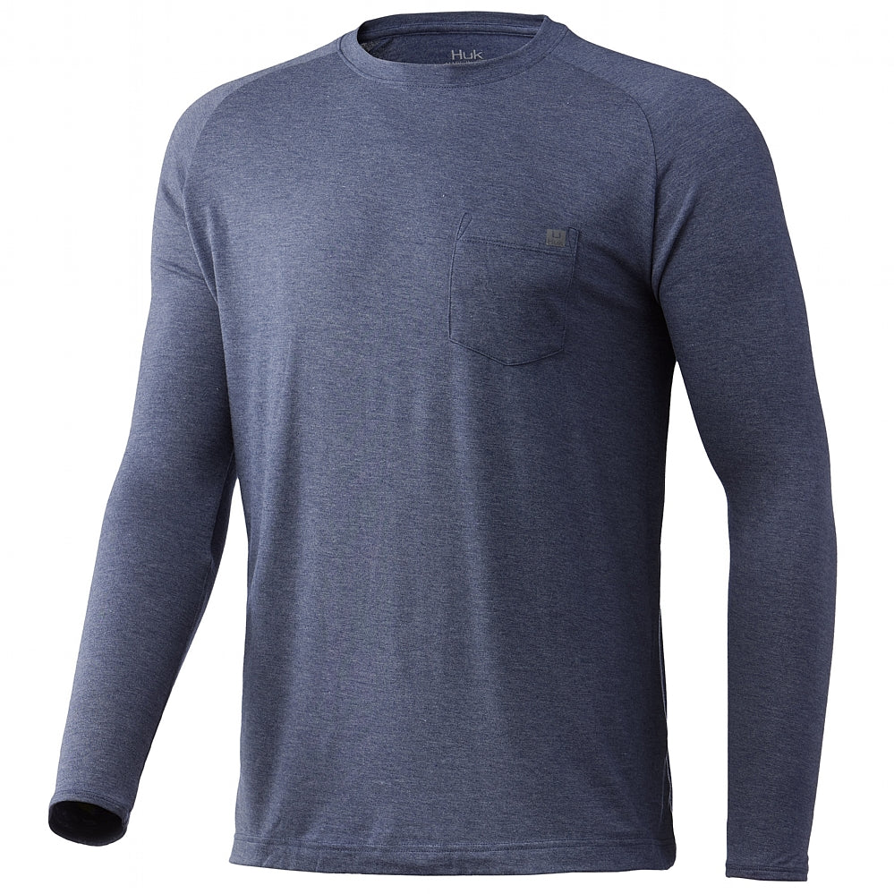 Huk Waypoint Long Sleeve Shirt - Overcast Grey - M