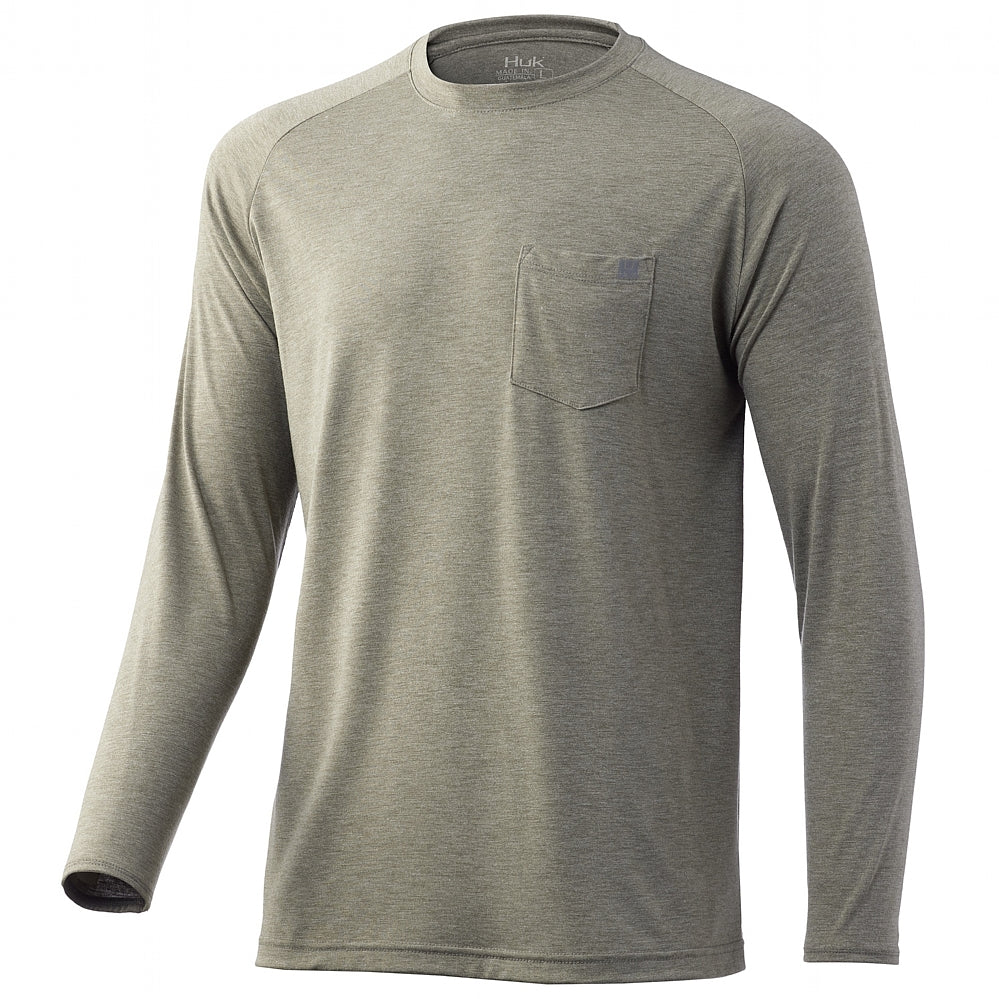 Huk Waypoint Long Sleeve Shirt - Overcast Grey - M