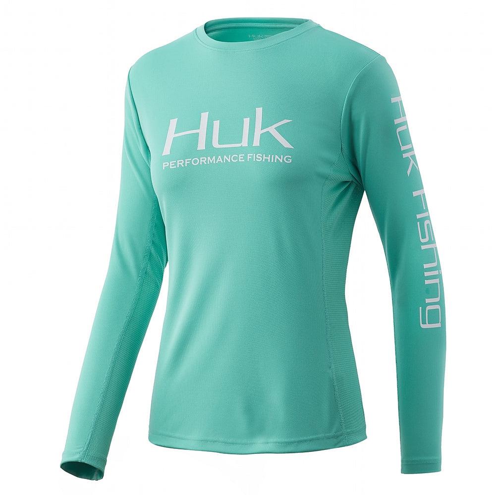 Huk Women's Icon x Long Sleeve Shirt H6120018 - X-Large Electric Green
