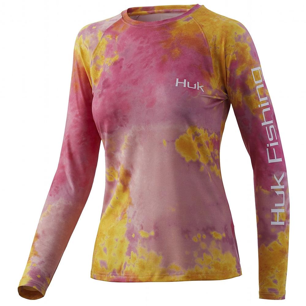 HUK Tie Dye Pursuit Long Sleeve Shirt Performance Fishing Shirt, Electric  Green, XX-Large : : Clothing, Shoes & Accessories