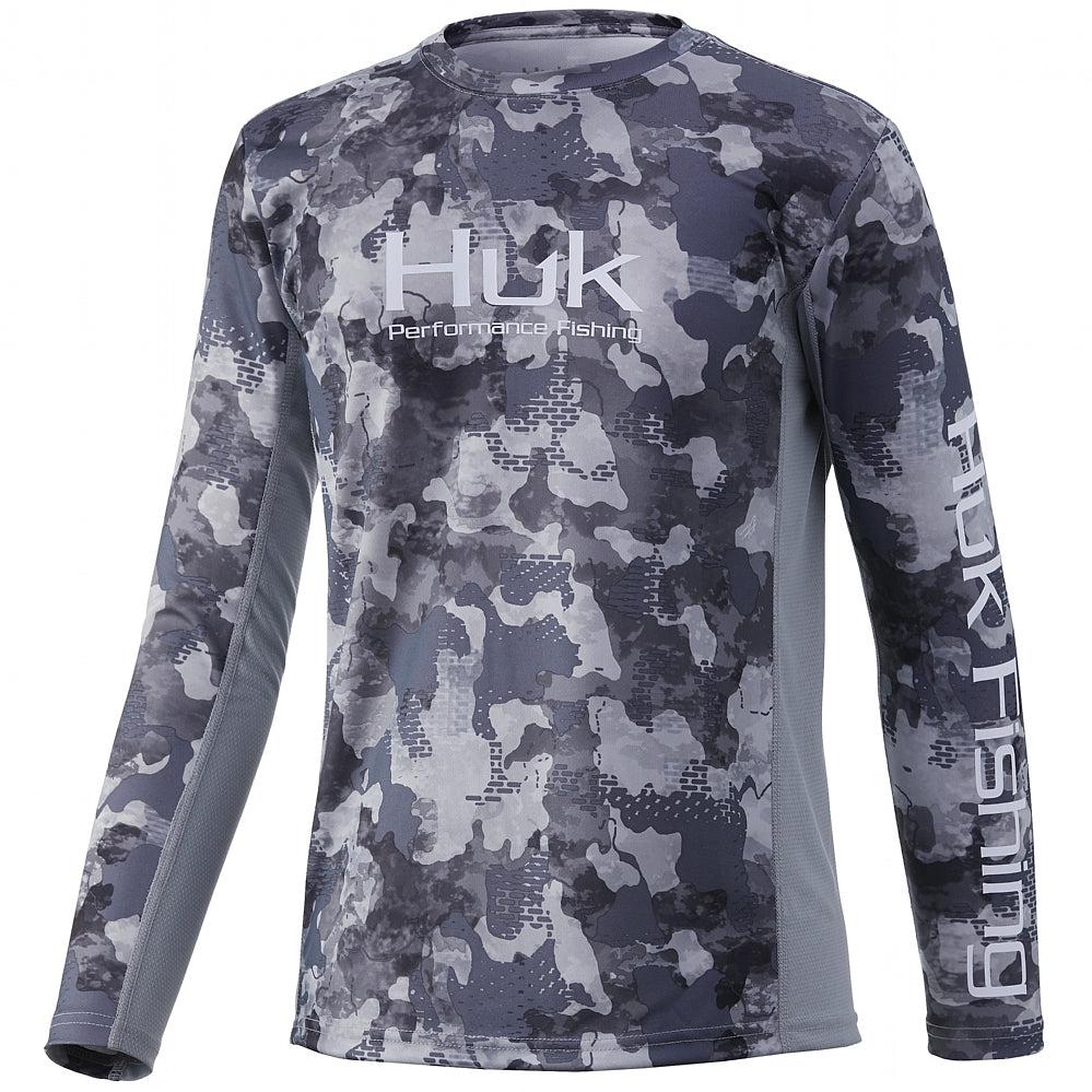 Huk Youth Icon X Refraction Hunt Club Camo Large Long Sleeve