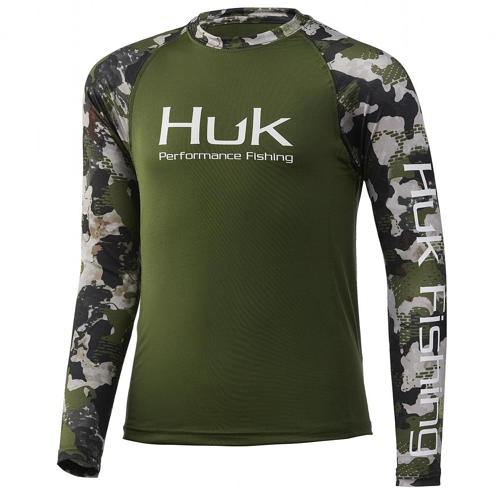 HUK Youth Refraction Double Header Long Sleeve - Hunt Camo Club