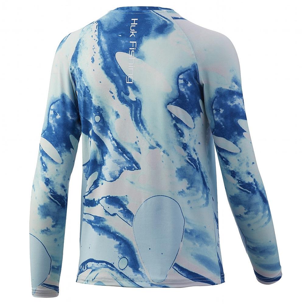 HUK Youth Tie Dye Lava Pursuit Long Sleeve