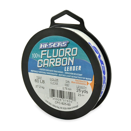 Hi-Seas Fluorocarbon Leader 25yds - Clear