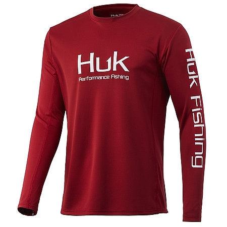 Huk Men's Icon x Long Sleeve Performance Shirt Small Lichen