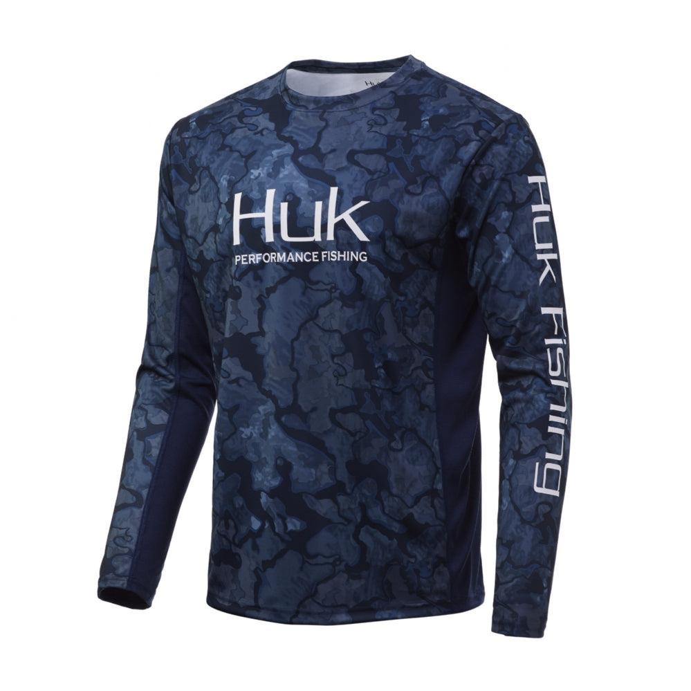 Huk Men&s Icon x Camo Fade Long Sleeve Shirt, Pei / Small
