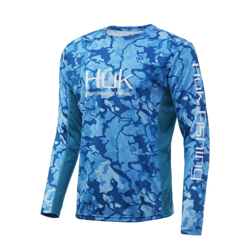 HUK Men's Pursuit Long Sleeve Sun Protecting Fishing Shirt, Bass-Plein Air,  X-Large 