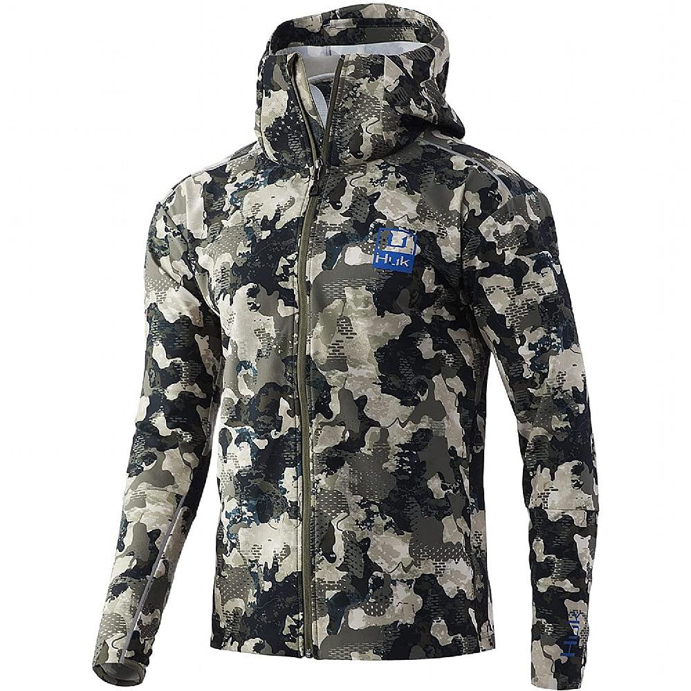 Huk outlet Icon X Soft Shell Shell Camo Fishing Jacket - Blue- Men’s Medium NWT.