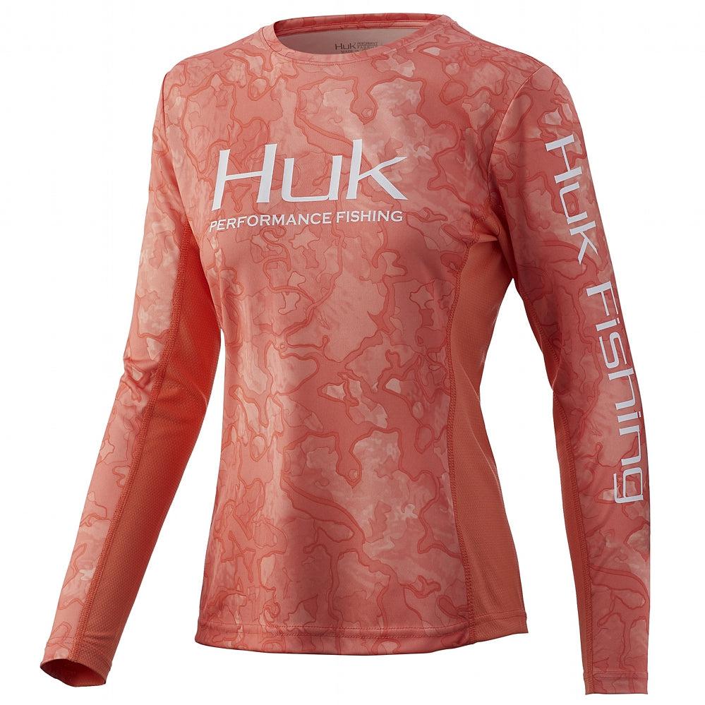 HUK Women's Icon X Camo Long Sleeve Performance Fishing Shirt Small