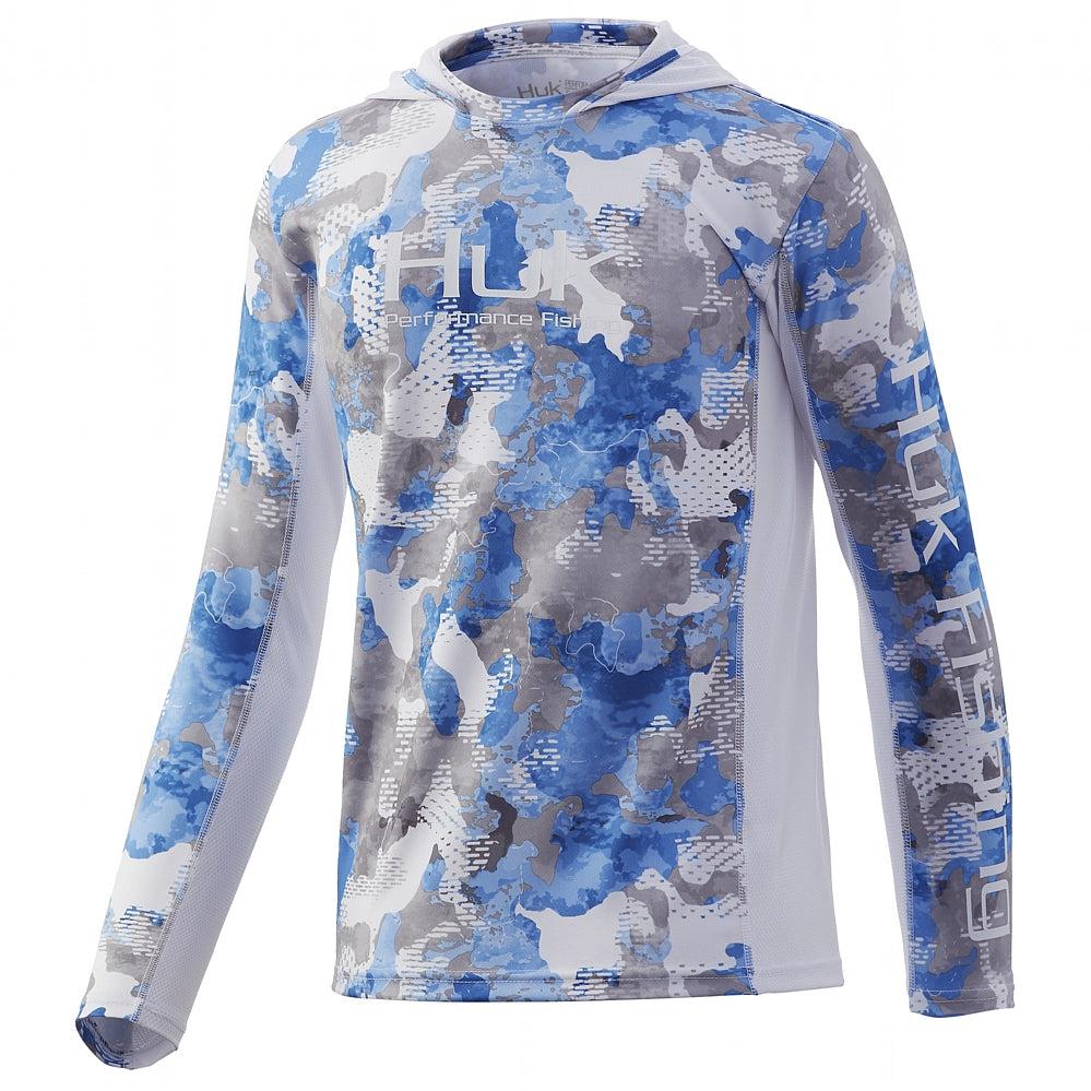 Huk Youth Icon X Refraction Camo Hoodie - Ice Boat