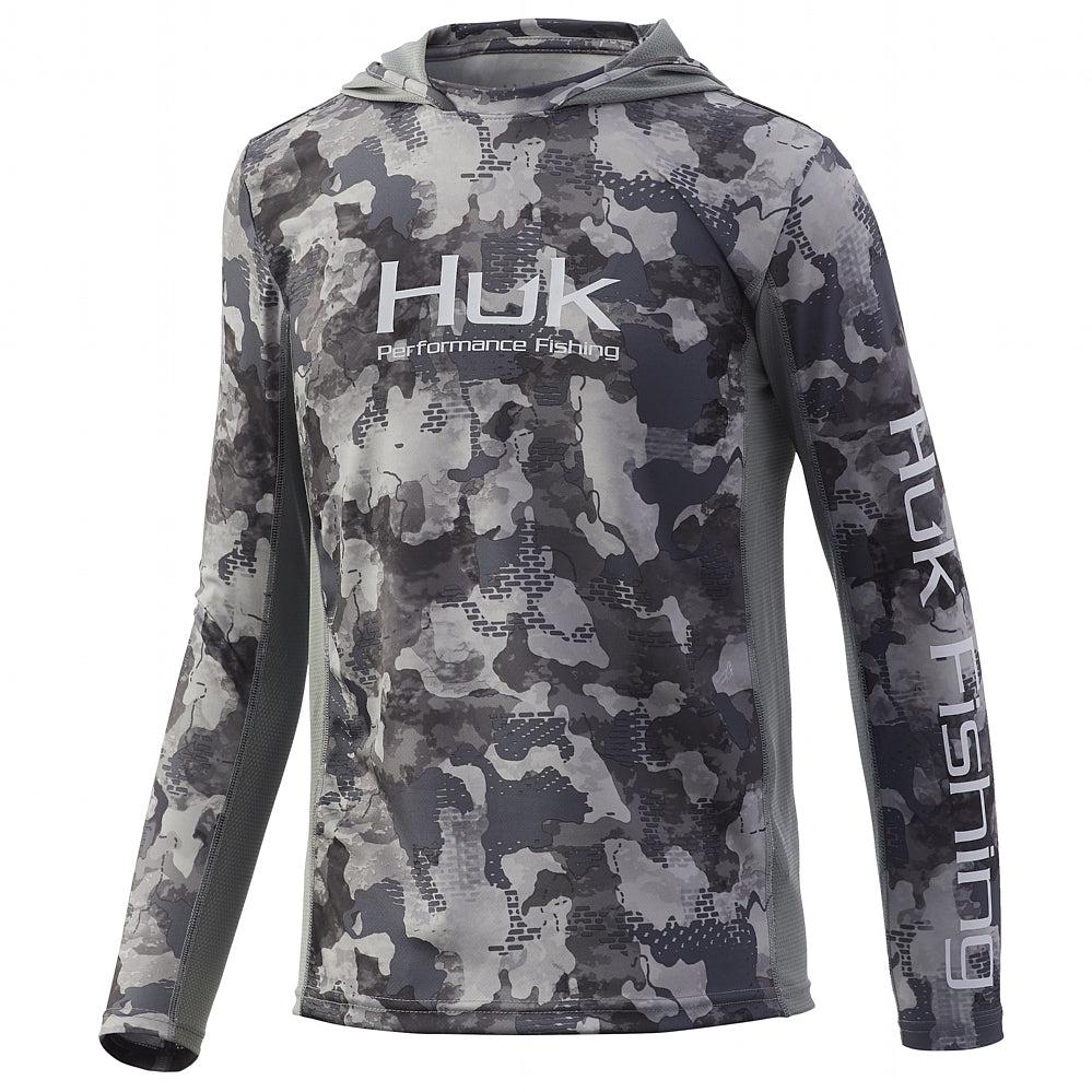 Huk Youth Icon X Refraction Camo Hoodie - Storm